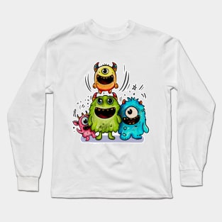 Funny Monsters Family Long Sleeve T-Shirt